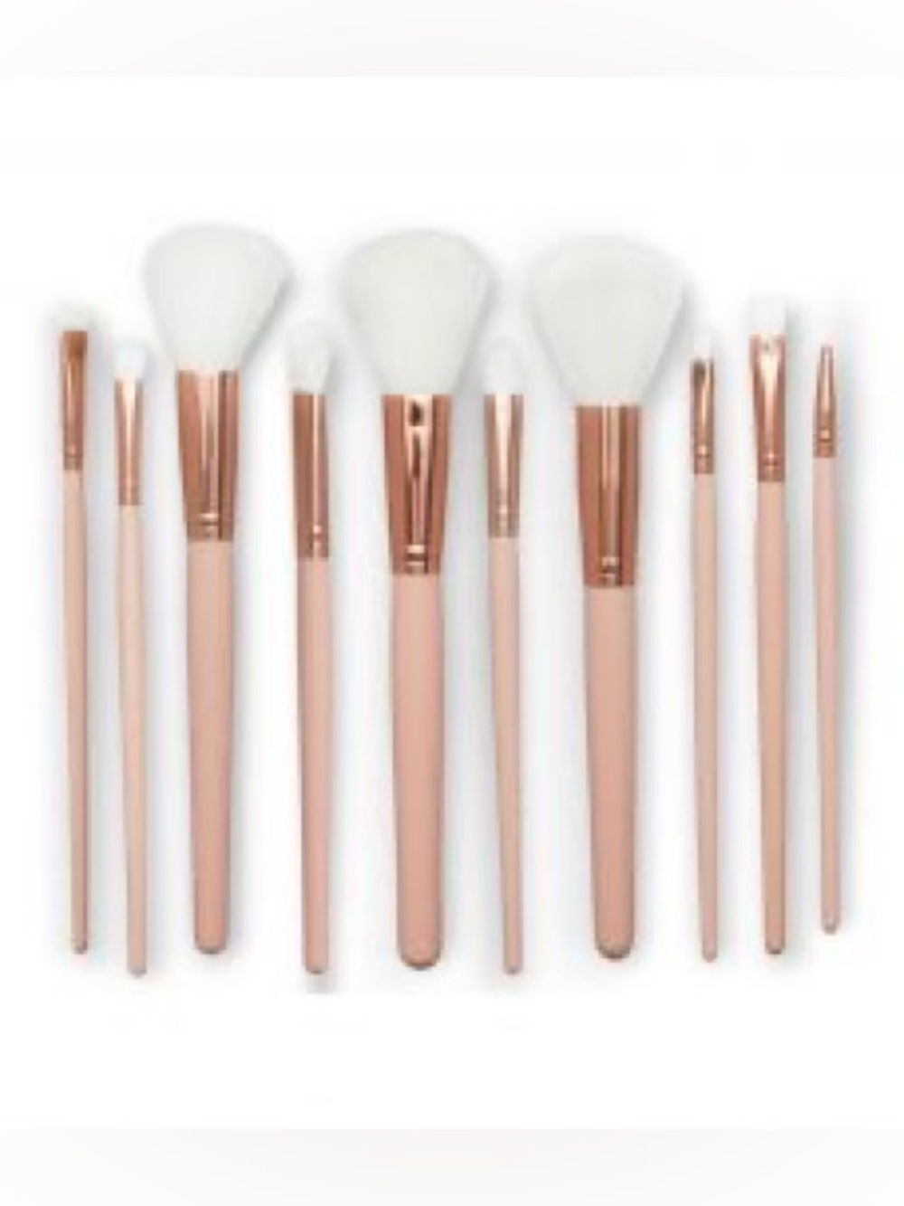 Sonia Kashuk 11-Piece Blush Pink and Rose Gold Makeup Brush Bundle NWT